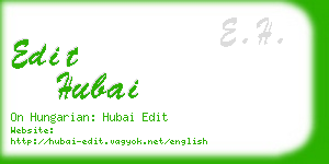 edit hubai business card